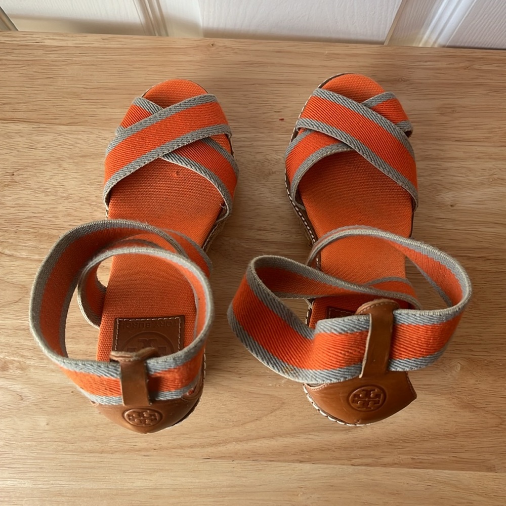 Tory Burch Tri-Color Fabric Adonis Espadrille Wed… - image 4